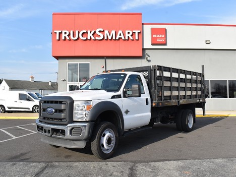 USED 2012 FORD F450 STAKE BODY TRUCK #12956-1
