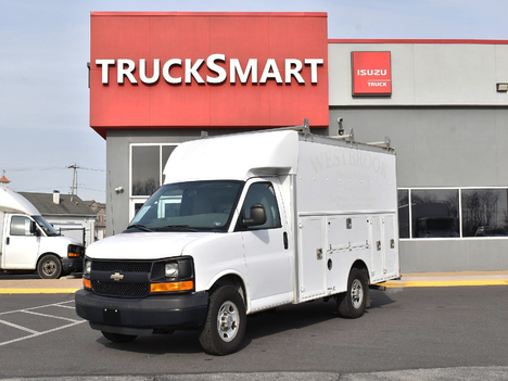 USED 2014 CHEVROLET EXPRESS 3500 CUTAWAY CUBE TRUCK #13017-1