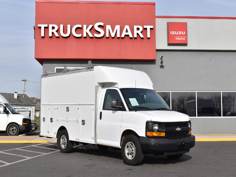 USED 2014 CHEVROLET EXPRESS 3500 CUTAWAY CUBE TRUCK #13017-3