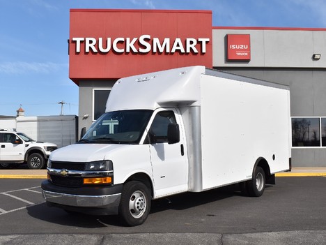 USED 2021 CHEVROLET EXPRESS G3500 CUTAWAY CUBE TRUCK #13080-3