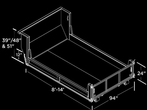 NEW SWITCH-N-GO 14FT. MASON DUMP SWITCH-N-GO BODY TRUCK BODY #13220-7