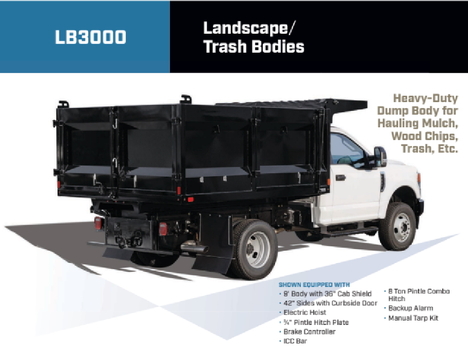 NEW SH TRUCK BODIES 11FT. LANDSCAPE DUMP DUMP BODY TRUCK BODY #13573-9