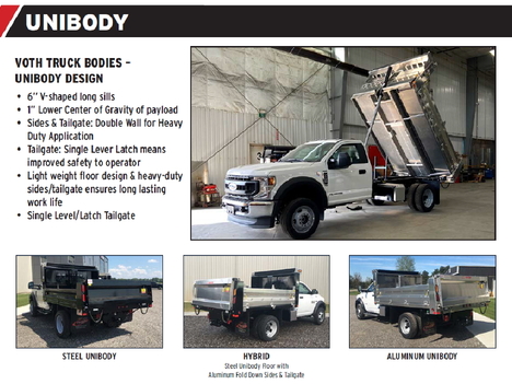 NEW VOTH BODIES 9'9 ALUMINUM DUMP DUMP BODY TRUCK BODY #13575-7
