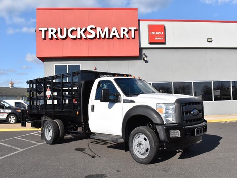 USED 2014 FORD F450 STAKE BODY TRUCK #13589