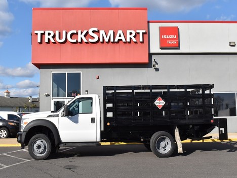 USED 2014 FORD F450 FLATBED TRUCK #13591-4