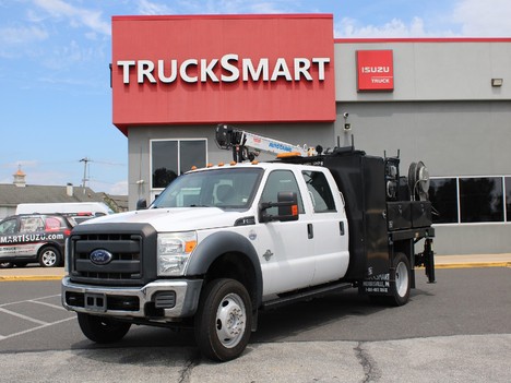 USED 2016 FORD F550 FLATBED TRUCK #13609-3