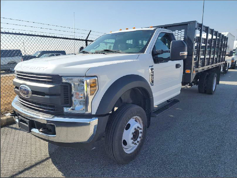 USED 2018 FORD F550 FLATBED TRUCK #13854