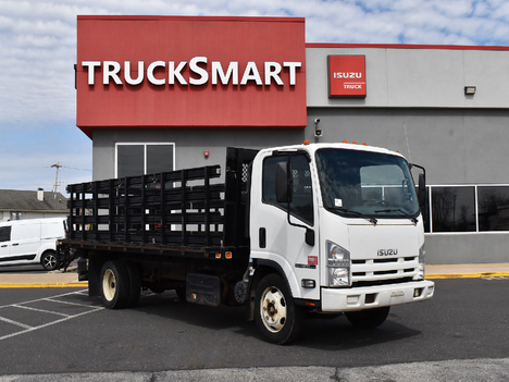 USED 2015 ISUZU NPR-XD FLATBED TRUCK #13895-3