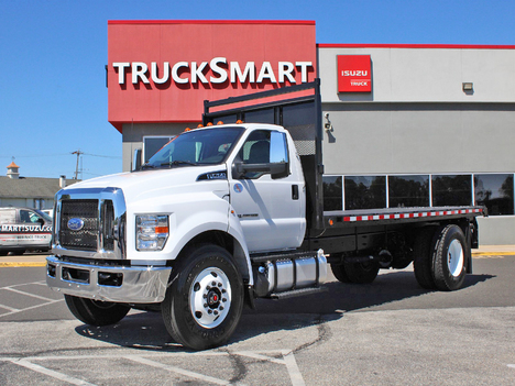 USED 2023 FORD F750 FLATBED TRUCK #14125-3