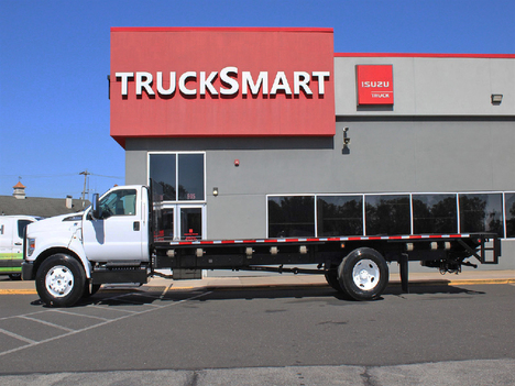 USED 2019 FORD F650 FLATBED TRUCK #14208-4