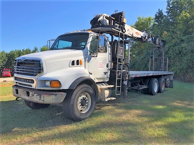 USED 2007 STERLING SHEETROCK BOOM FLATBED TRUCK #3618-1