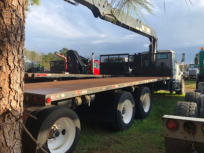 USED 2006 STERLING SHEETROCK BOOM FLATBED TRUCK #3620-4