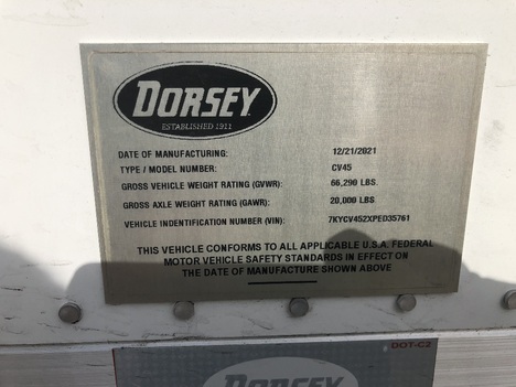 USED 2022 DORSEY CV45 TRAILER #4488-2