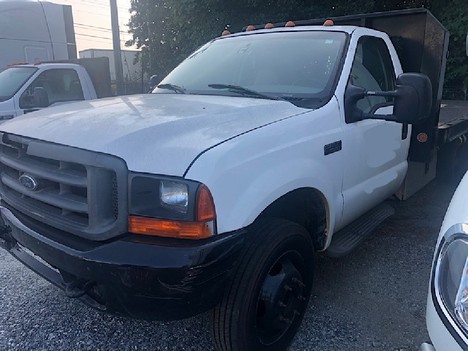 USED 2000 FORD F550 7.3 DIESEL FLATBED TRUCK #4661-1