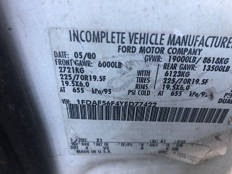 USED 2000 FORD F550 7.3 DIESEL FLATBED TRUCK #4661-6