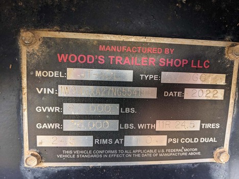 USED 2022 WOODS 40 FT FORESTRY - LOG TRAILER #3126-5