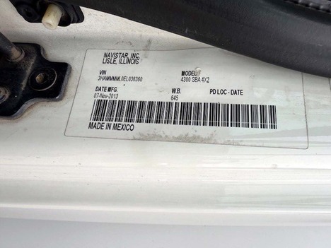 USED 2014 INTERNATIONAL 4300 BOX VAN TRUCK #3777-19