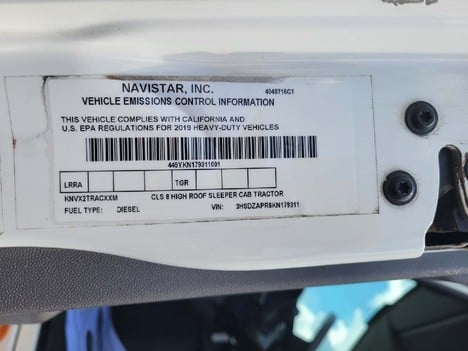 USED 2019 INTERNATIONAL LT 625 SLEEPER TRUCK #3801-12