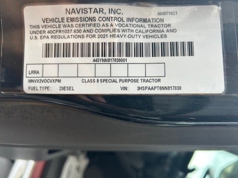 USED 2022 INTERNATIONAL HX 520 DAYCAB TRUCK #3856-6