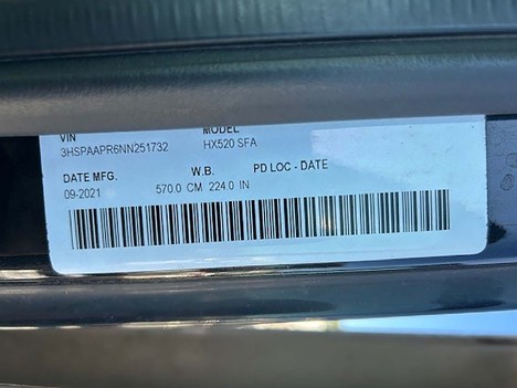 USED 2022 INTERNATIONAL HX 520 DAYCAB TRUCK #3975-6