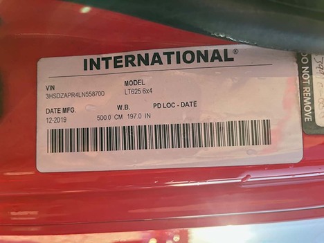 USED 2020 INTERNATIONAL LT 625 DAYCAB TRUCK #4032-7