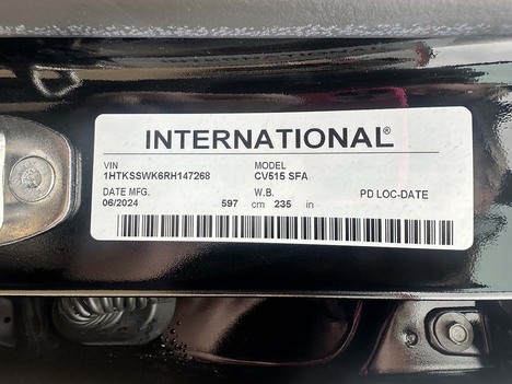 NEW 2024 INTERNATIONAL CV CAB CHASSIS TRUCK #4066-12