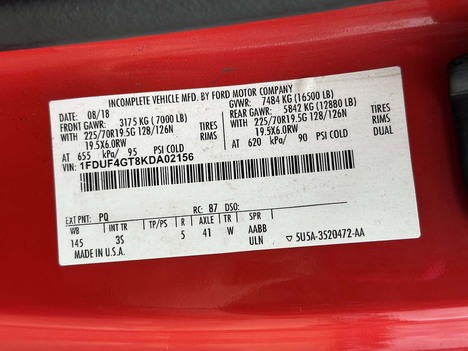 USED 2019 FORD F450 WRECKER TOW TRUCK #4231-11