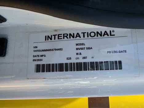 USED 2025 INTERNATIONAL MV 607 CAB CHASSIS TRUCK #4259-7