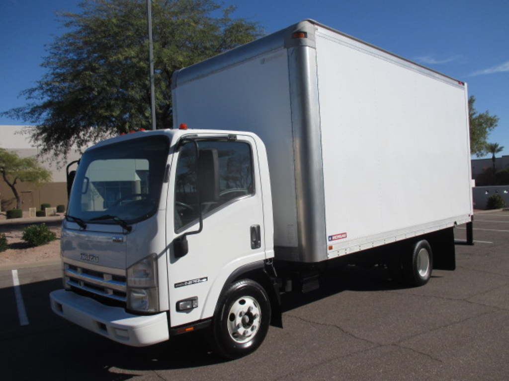 USED 2008 ISUZU NPR HD BOX VAN TRUCK #2395