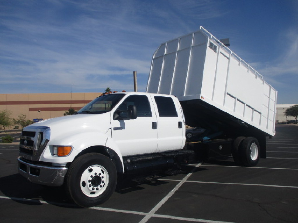USED 2008 FORD F650 CHIPPER DUMP TRUCK FOR SALE IN AZ 2487