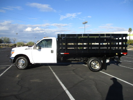 USED 2012 FORD F350 STAKE BODY TRUCK #2728-8
