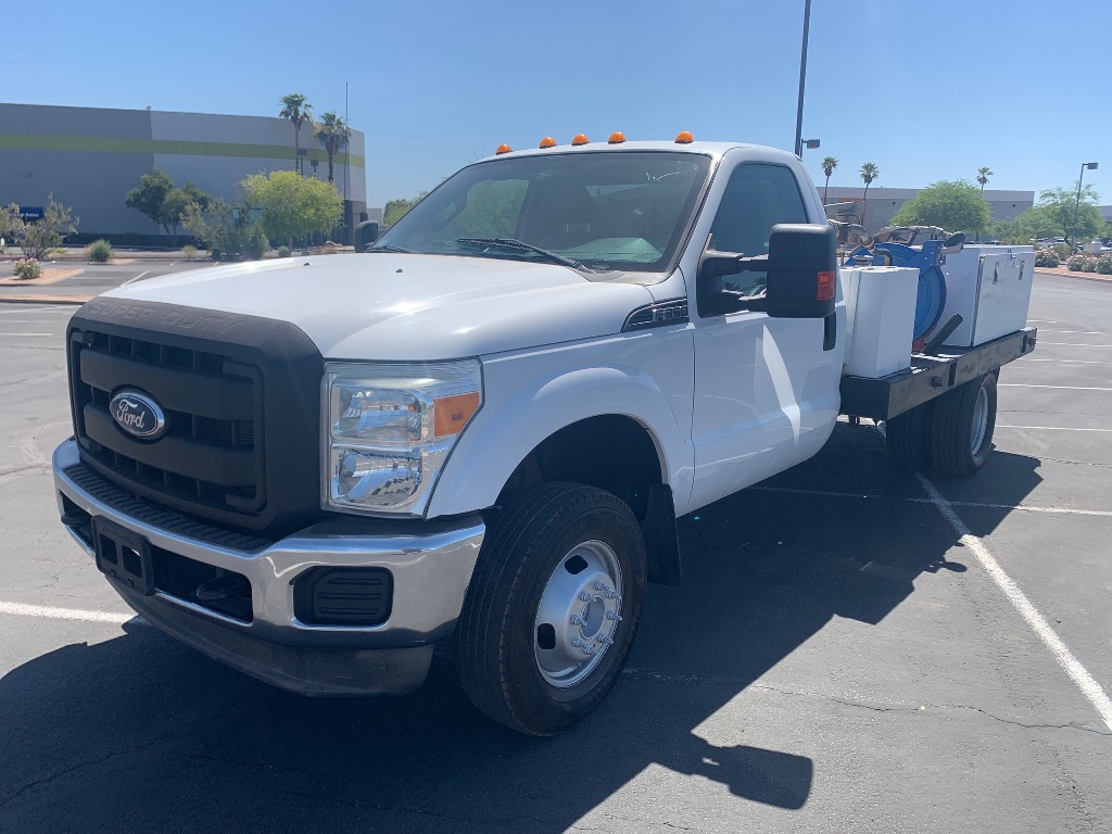 USED 2012 FORD F-350 4X4 FLATBED TRUCK #2846