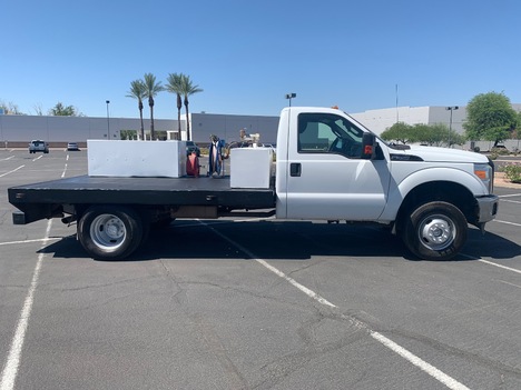 USED 2012 FORD F-350 4X4 FLATBED TRUCK #2846-6