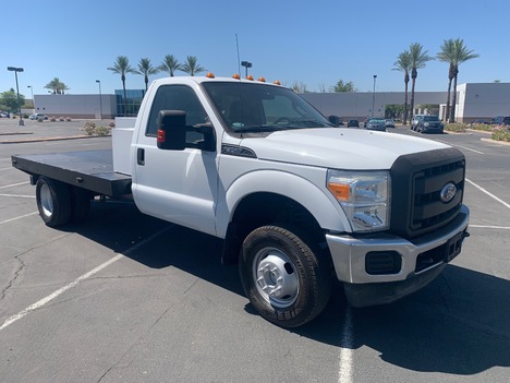 USED 2012 FORD F-350 4X4 FLATBED TRUCK #2846-7