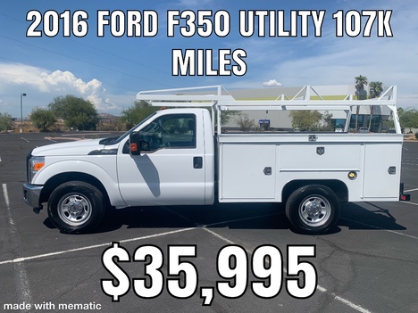 USED 2016 FORD F350 SERVICE - UTILITY TRUCK #2887-24