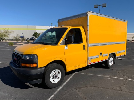 USED 2019 GMC SAVANA 3500 BOX VAN TRUCK #2953-1