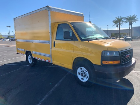 USED 2019 GMC SAVANA 3500 BOX VAN TRUCK #2953-7