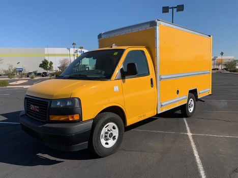 USED 2019 GMC SAVANA 3500 BOX VAN TRUCK #2980-1