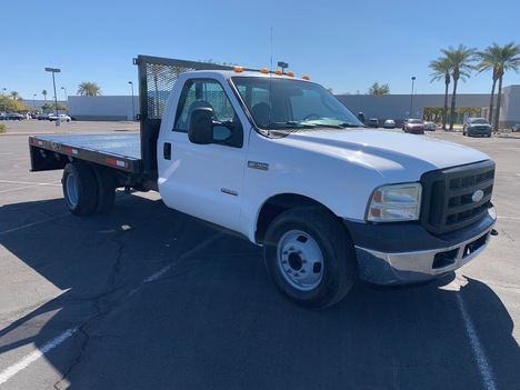 USED 2006 FORD F350 FLATBED TRUCK #3012-7