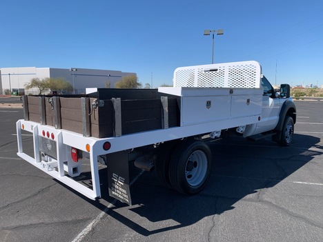 USED 2015 FORD F450 FLATBED TRUCK #3028-5