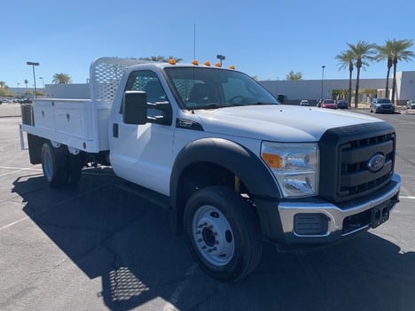 USED 2015 FORD F450 FLATBED TRUCK #3028-7