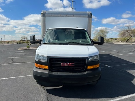 USED 2019 GMC SAVANA G3500 BOX VAN TRUCK #3031-2