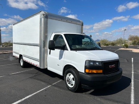 USED 2019 GMC SAVANA G3500 BOX VAN TRUCK #3031-3