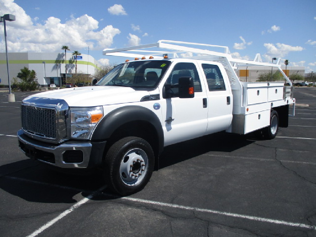 USED 2014 FORD F450 FLATBED TRUCK #3040