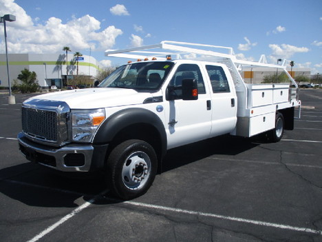 USED 2014 FORD F450 FLATBED TRUCK #3040-1