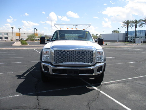 USED 2014 FORD F450 FLATBED TRUCK #3040-2