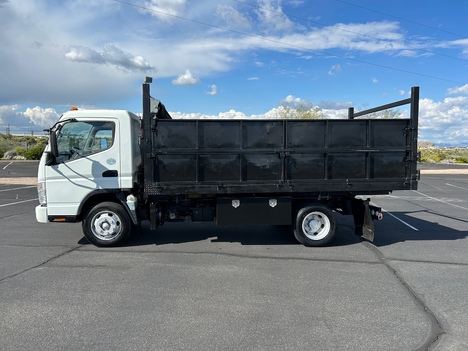 USED 2008 MITSUBISHI FE180 BOX DUMP TRUCK #3045-10