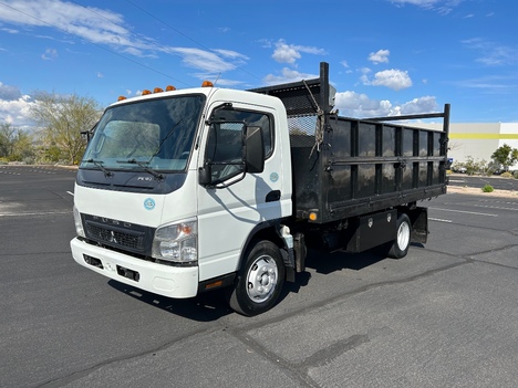 USED 2008 MITSUBISHI FE180 BOX DUMP TRUCK #3045-2