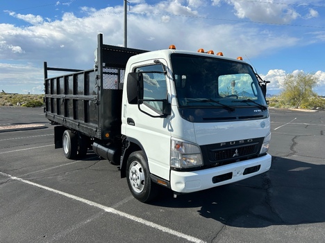 USED 2008 MITSUBISHI FE180 BOX DUMP TRUCK #3045-4