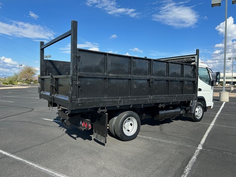 USED 2008 MITSUBISHI FE180 BOX DUMP TRUCK #3045-6